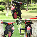Bicycle Saddle Bag with Water Bottle Pocket Waterproof MTB Bike Rear Bag Bike Accessories Cycling Rear Seat Tail Bag