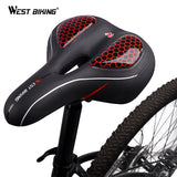 MTB Bike Saddle Seat with Cycling Taillight Thicken Wide Comfortable Bike Bicycle Saddles GEL Hollow Bicycle Saddle