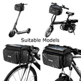 Waterproof Bike Bag 4L Large Capacity Handlebar Front Tube Bag