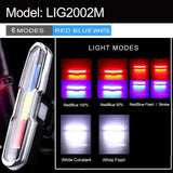 Waterproof USB Rechargeable Rear Bicycle Light Battery LED Powerful Bike Taillight Cycling Light