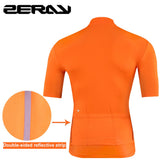 Road MTB Cycling Jersey Milk Silk Fabric Reflective Riding Short Sleeve