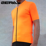 Road MTB Cycling Jersey Milk Silk Fabric Reflective Riding Short Sleeve