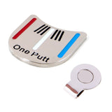 One Putt Golf Ball Marker with Magnetic Hat Clip Putting Alignment Aiming Tool