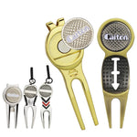 Golf Repair Tool Golf Divot Repair Tool Magnet with Golf Marker Key Chain Liner Clip