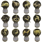 Golf Cap Marker Golf Ball Marker With Magnetic Hat Clip The Chinese Zodiac 12 Kinds Kirsite