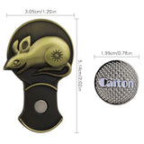 Golf Cap Marker Golf Ball Marker With Magnetic Hat Clip The Chinese Zodiac 12 Kinds Kirsite
