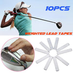 10 pcs/bag Golfer Adhesive Lead Tape c Add Power Weight To GOLF CLUB Tennis Racket Iron Putter Racquets