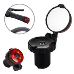 1PCS Mini Bike Handlebar End Rearview Mirror Adjustable MTB Bicycle Rearview Mirror with 3-mode Warning Light