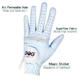 GOLF GLOVES Professional Breathable Sky Blue soft Fabric For women left and right hand
