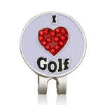 Golf Ball marker with magnet golf cap clips shining alloy mark for golfer