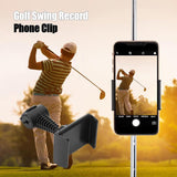 Golf Swing Record Phone Holder ABS Cell Phone Clip Stand Bracket Support for Alignment Stick Training Aids