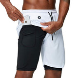 Running Shorts Men Fitness Gym Training Sports Shorts Quick Dry Workout Gym Sport Jogging Double Deck Summer Men Shorts