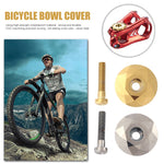 28.6mm Bicycle Headset Fork Tube Cap Cycling Stem Top Bowl Cover with Screw