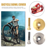 28.6mm Bicycle Headset Fork Tube Cap Cycling Stem Top Bowl Cover with Screw