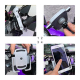 360 Rotation Adjustable Phone Mount Bracket Universal Bicycle Phone Holder Bike Handlebar Aluminium Stand Bicycle Accessories