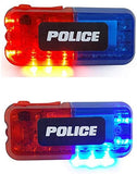 Police LED flashing warning shoulder light safety clip lamp with flashlight