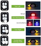 Bike Tail Light with Turn Signals Wireless Remote Control Red Rear Light USB Rechargeable Cycling Back Light fit Mountain Road Commuting Bicycle