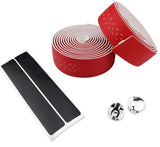 Bicycle Handlebar Tape Road Bike PU Leather Perforated Belt Breathable Soft