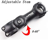 MTB Stem 25.4 90mm 110mm 0-60 Degree Adjustable Bike Stem