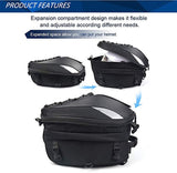 Motorcycle Seat Bag Tail Bag - Dual Use Motorcycle Backpack Waterproof Luggage Bags Motorbike Helmet Bag Storage Bags