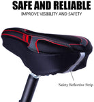 Bike Seat Cushion,Large Wide and Comfortable Bike Seat Cover ，Gel & Foam Padded Bicycle Saddle Cushion