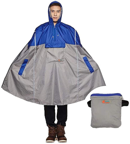 Lightweight Cycling Rain Poncho Bike Hooded Raincoat