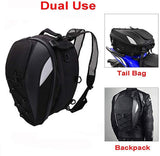 Motorcycle Seat Bag Tail Bag - Dual Use Motorcycle Backpack Waterproof Luggage Bags Motorbike Helmet Bag Storage Bags