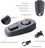 Bike Tail Light Wireless Alarm USB Waterproof Rear LED Remote Control Bell