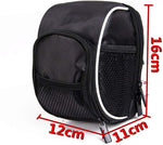 Cycling Bike Bicycle Handlebar Bags Front Baskets Black with Rain Cover