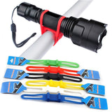 Flashlight Bike Mount Silicone Strap Flashlight Helmet Light