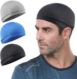 3 Pack Cooling Skull Cap Helmet Liner Sweat Wicking Cycling Running Hat for Men Women