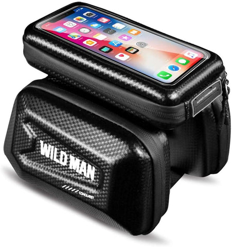 Hard Shell Touch Screen Bicycle Front Top Tube Bike Bag with Phone Holder for Cellphone Below 6.0 Inch