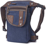 Canvas Drop Leg Bag Outdoor Waist Pack Thigh Bag Pocket