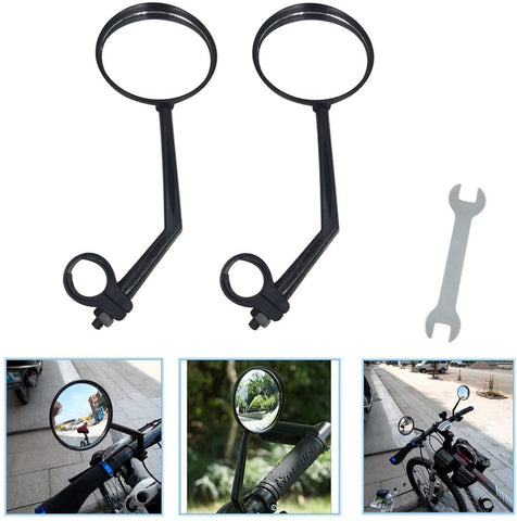 A Pair of Rearview Bicycle Mirrors, Bike Mirrors Support 360°Rotation