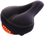 Bike Seat Silicone Memory Foam Waterproof Bicycle Saddle LED Tail Lights