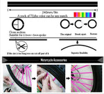Bicycle Spoke Skins Wraps  Kids Road Mountain Bike Colorful Wheel Decoration-72 Pcs