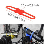 Flashlight Bike Mount Silicone Strap Flashlight Helmet Light