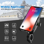 Bike Motorcycle Phone Mount, Universal 360°Rotation Adjustable Bicycle Phone Holder