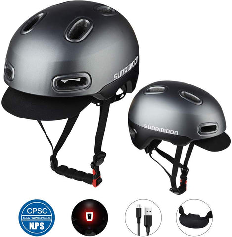 Bike Helmet - Rechargeable USB Safety Taillight Anti