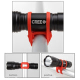 Flashlight Bike Mount Silicone Strap Flashlight Helmet Light