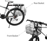 Folding Rear Bike Basket Wire Mesh Fold-Up Detchable Front Bag Rear Hanging Bike Basket Bicycle Bag Cargo Rack