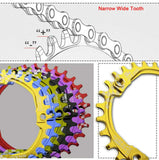 30T 104mm BCD Narrow Wide MTB Chainring, Single Speed Round AL7075 CNC Mounrtain Bike Chain Ring
