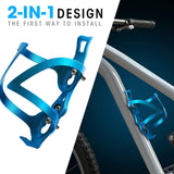 Bike Cup Holder, Bicycle 2-in-1 Bottle Bracket, Aluminum Alloy Water Bottle Cages