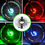 LED Bike Taillight, USB Rechargeable, 3 Colors 6 Modes, IPX6 Waterproof, Bicycle Rear Light Accessories Fit on Any Bikes, Helmets and Backpacks(Bike Wheel Light)