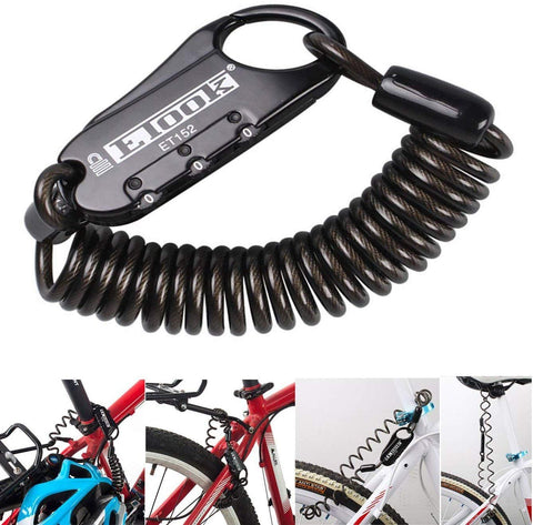 3 Digit Bike Bicycle Cycling Spring Combination Cable Lock