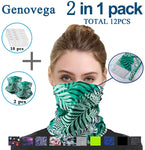 Scarf Bandanas Neck Gaiter with Safety Filters-Face Cover