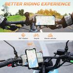 Bike Phone Mount, Secure Lock & Full Protection Bicycle Holder