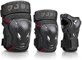 Bike Knee Pads and Elbow Pads with Wrist Guards Protective Gear Set