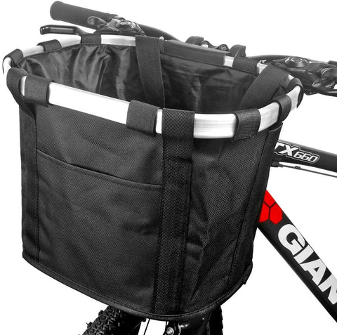 Bicycle Basket Bike Front Basket Folding Detachable Cycling Bag