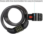 Bike Lock Cable, 4-Feet Bike Cable Combination Cable Bike Locks